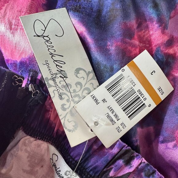 NWT SPEECHLESS FLoral Satiny Strapless Mini Dress Size 3 - Picture 9 of 10